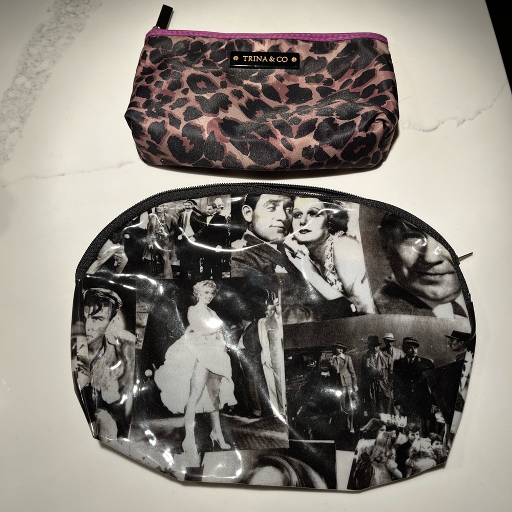 NWOT two pouches/bags for cosmetics, cords, Kleenex, keys, etc.
